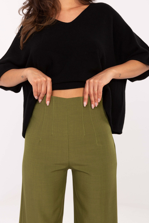 Olivově zelené kalhoty