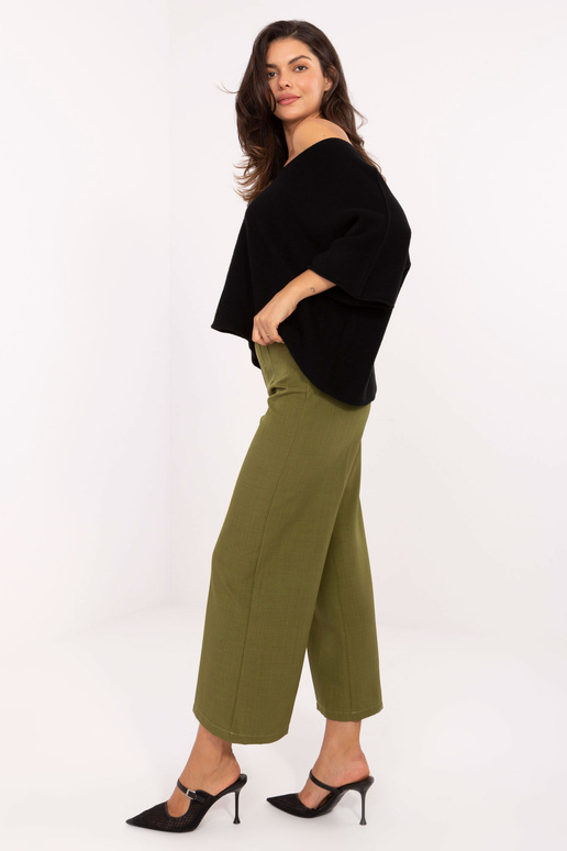 Olivově zelené kalhoty