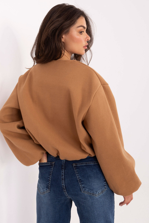 Svetrová bunda barvy velblouda