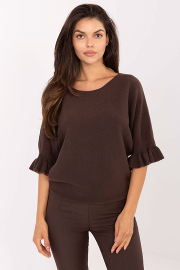 Tmavě hnědý svetr 2