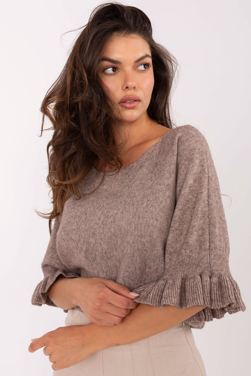 Tmavě pískový svetr