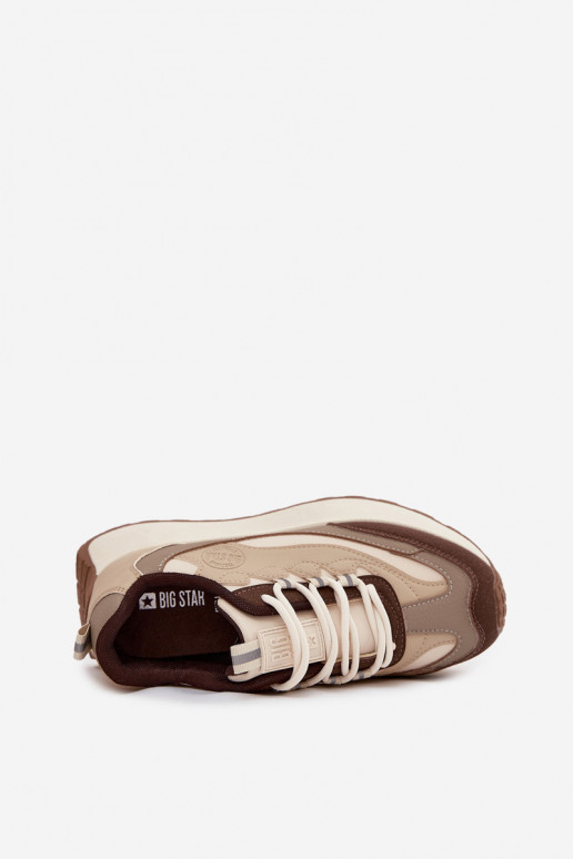 Tenisky  s platformou Big Star SS274002 HI-POLY SYSTEM béžové Tenisky  s platformou Big Star SS274002 HI-POLY SYSTEM béžové