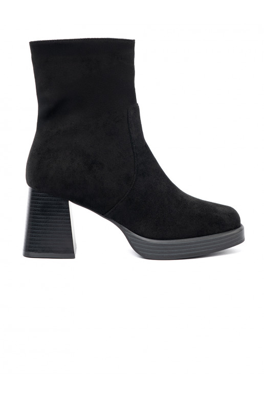 Elegantní styl Černé boty se širokým podpatkem