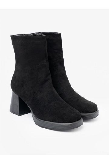 Elegantní styl Černé boty se širokým podpatkem 2