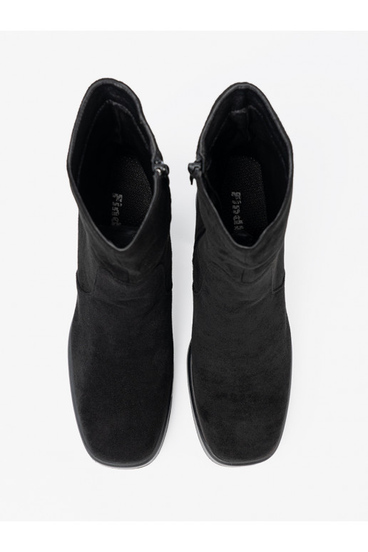 Elegantní styl Černé boty se širokým podpatkem