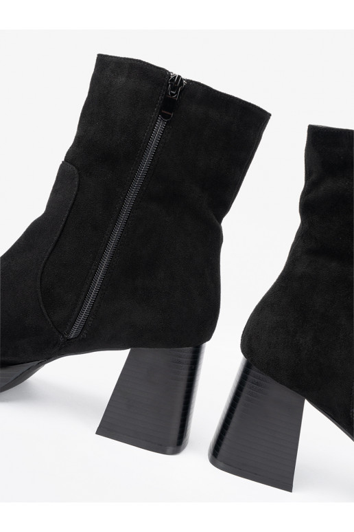Elegantní styl Černé boty se širokým podpatkem