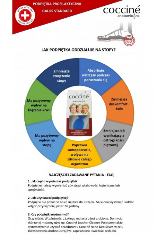 COCCINE GALOS vložky do bot Na Ostrogi Z Żelu