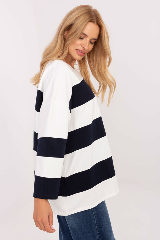 Tmavě modrý žebrovaný top