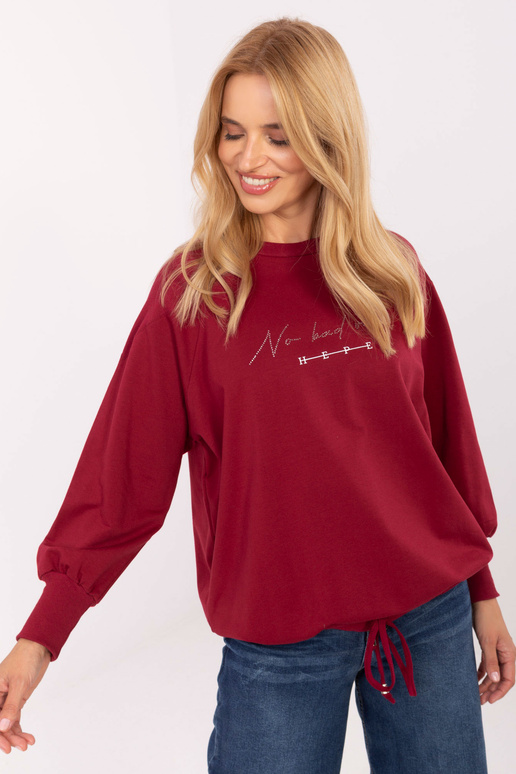 Bordový žebrovaný top