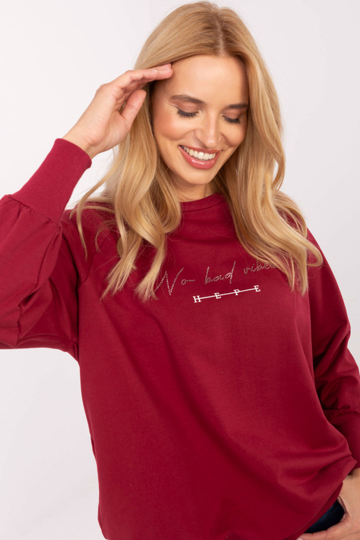 Bordový žebrovaný top