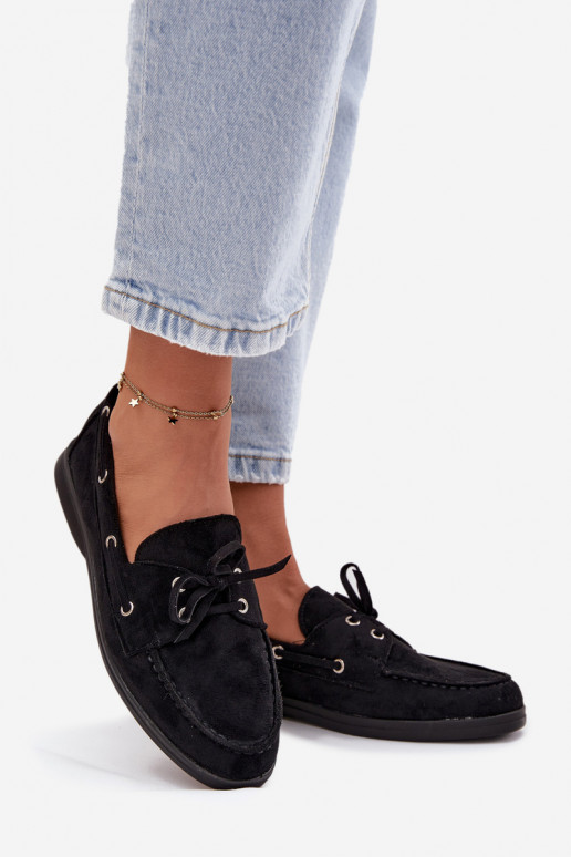 boty Dámské mokasíny se stylovými detaily Černé Calivra boty Dámské mokasíny se stylovými detaily Černé Calivra