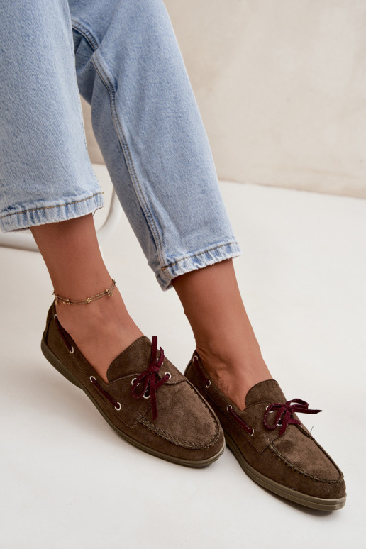 boty Dámské mokasíny se stylovými detaily khaki Calivra boty Dámské mokasíny se stylovými detaily khaki Calivra