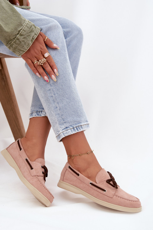 boty Dámské mokasíny se stylovými detaily světle růžová Calivra boty Dámské mokasíny se stylovými detaily světle růžová Calivra