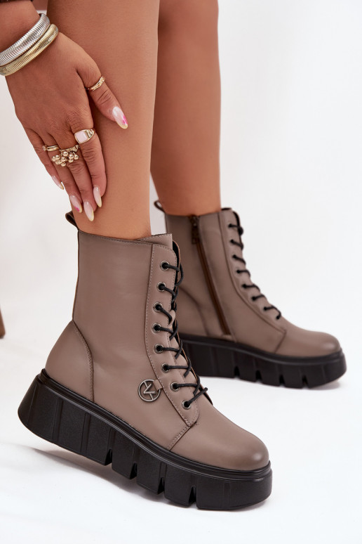 boty   s platformou zateplené Vinceza 58588 béžové boty   s platformou zateplené Vinceza 58588 béžové