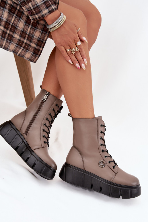 boty   s platformou zateplené Vinceza 58588 béžové boty   s platformou zateplené Vinceza 58588 béžové