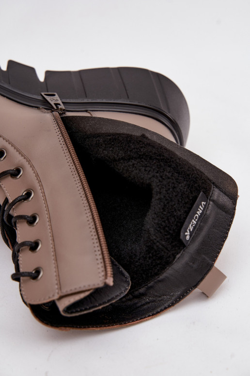 boty   s platformou zateplené Vinceza 58588 béžové boty   s platformou zateplené Vinceza 58588 béžové