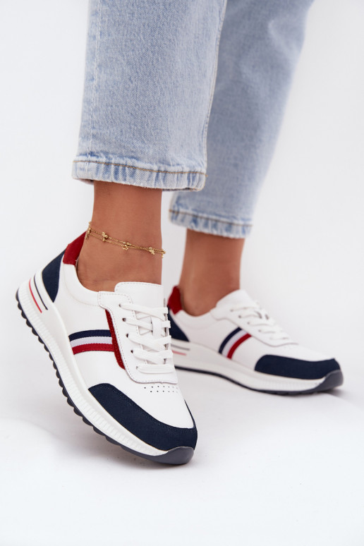 tenisky   Bílá-tmavě modrá Lorvessa