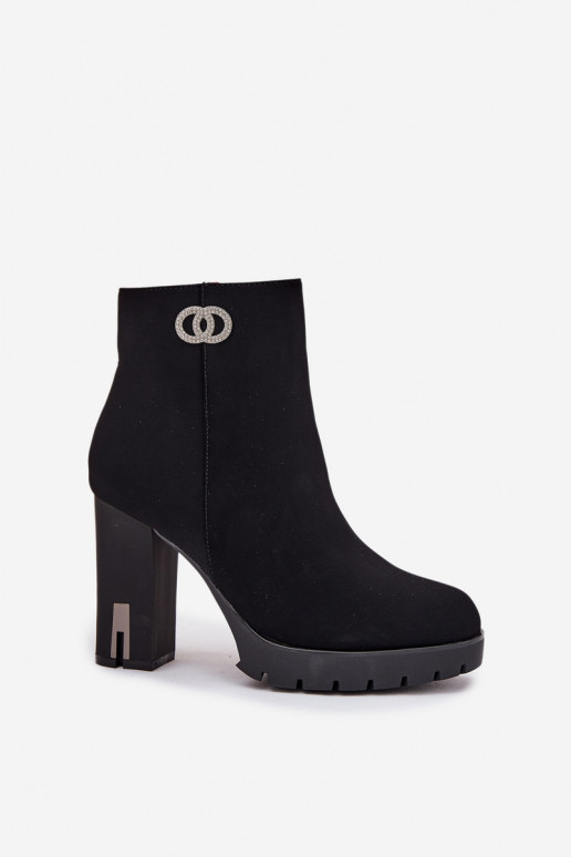 zateplené Dámské podpatky  Detalem Černé Vessara