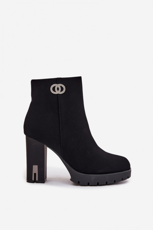 zateplené Dámské podpatky  Detalem Černé Vessara