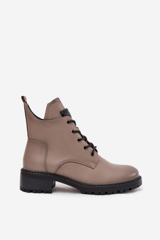 zateplené Dámské podpatky  Vinceza 58609 šedá