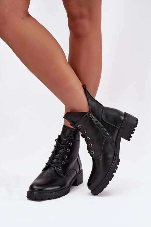 zateplené Dámské podpatky  Vinceza 58609 Černé