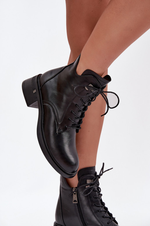 zateplené Dámské podpatky  Vinceza 58602 Černé