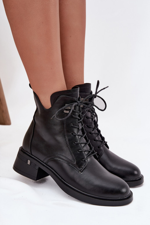 zateplené Dámské podpatky  Vinceza 58602 Černé