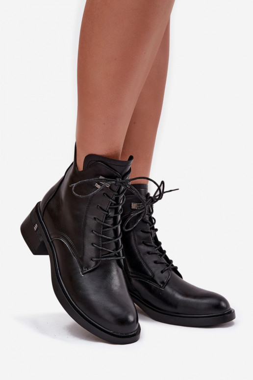 zateplené Dámské podpatky  Vinceza 58602 Černé