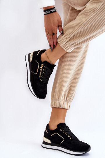 ze semiše tenisky s platformou Černé Riverside 2