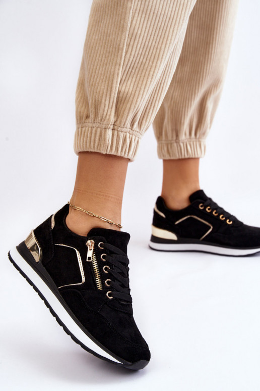 ze semiše tenisky s platformou Černé Riverside ze semiše tenisky s platformou Černé Riverside