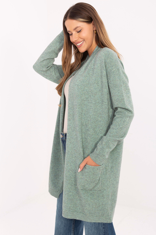 Mátová barva kardigan