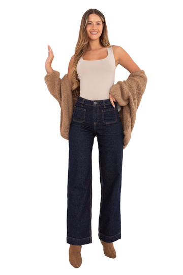 Tmavě modré kalhoty