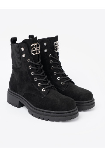 Elegantní styl Černé Dámské boty z błyszczącymi kryształkami 2