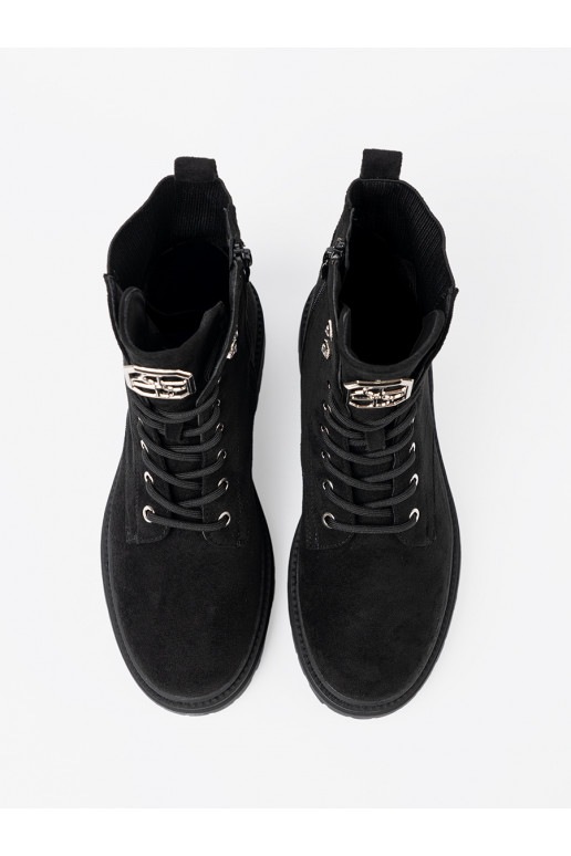 Elegantní styl Černé Dámské boty z błyszczącymi kryształkami