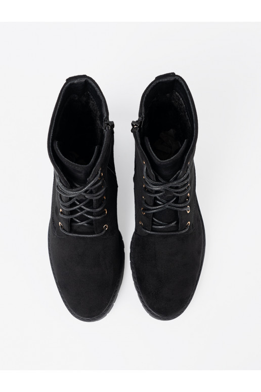  Černé boty z okrągłym noskiem