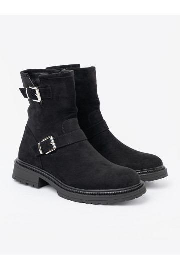Nowoczesne Černé boty ze mi klamrami 2
