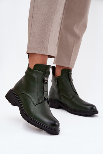 zateplené Dámské podpatky   Detalem khaki Roselle