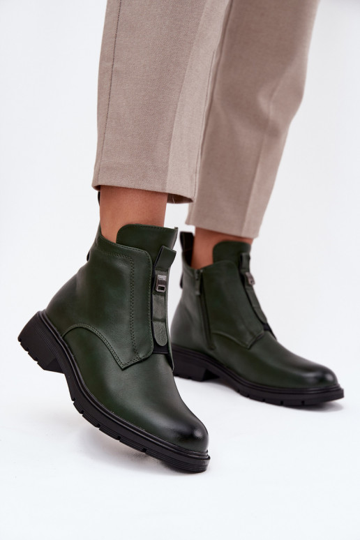 zateplené Dámské podpatky   Detalem khaki Roselle zateplené Dámské podpatky   Detalem khaki Roselle