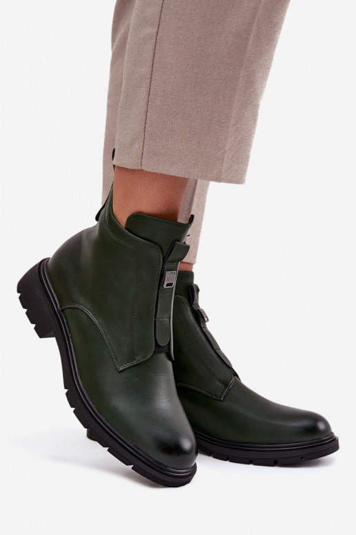 zateplené Dámské podpatky   Detalem khaki Roselle zateplené Dámské podpatky   Detalem khaki Roselle
