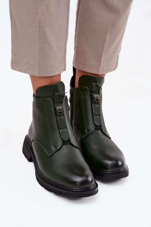 zateplené Dámské podpatky   Detalem khaki Roselle zateplené Dámské podpatky   Detalem khaki Roselle