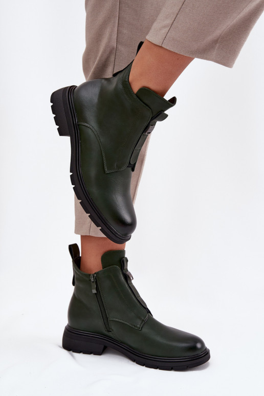 zateplené Dámské podpatky   Detalem khaki Roselle zateplené Dámské podpatky   Detalem khaki Roselle