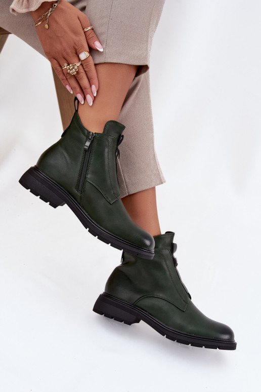 zateplené Dámské podpatky   Detalem khaki Roselle zateplené Dámské podpatky   Detalem khaki Roselle