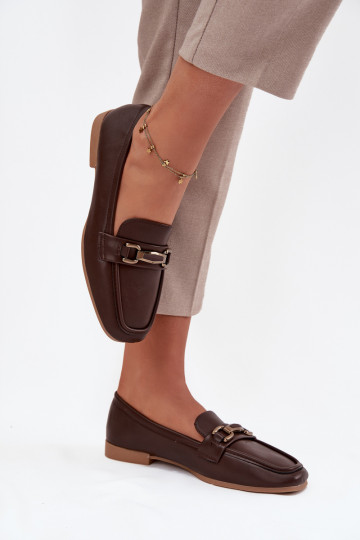 boty mokasíny  s ornamenty hnědá Priscelle