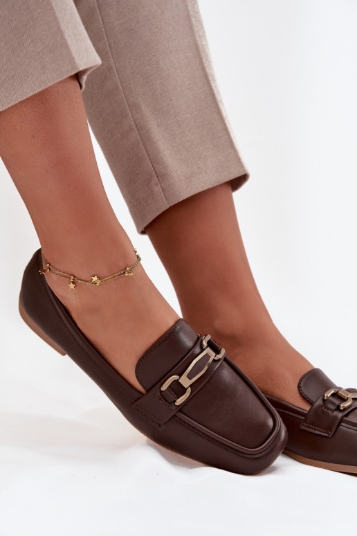 boty mokasíny  s ornamenty hnědá Priscelle boty mokasíny  s ornamenty hnědá Priscelle