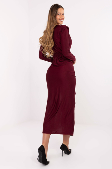 Šaty - burgundská 2