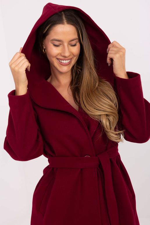 Kabát v barvě bordó