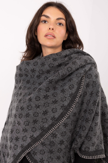 Tmavě šedý pončo 2