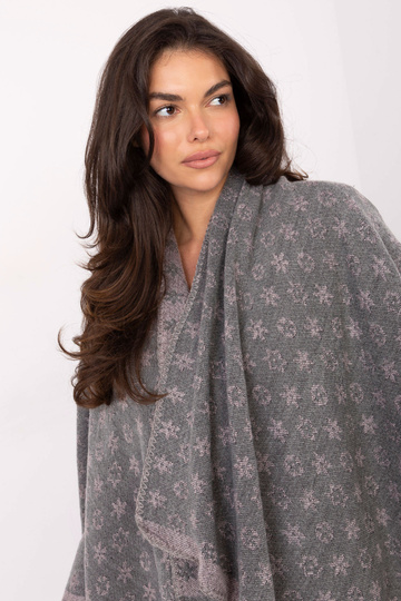 Pončo - šedo-růžové 2