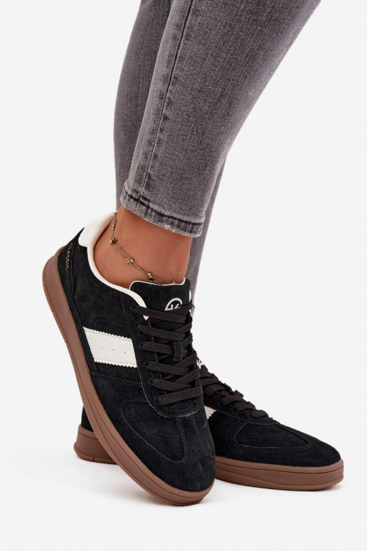 ze semiše Tenisky  Vinceza 14029 Černé