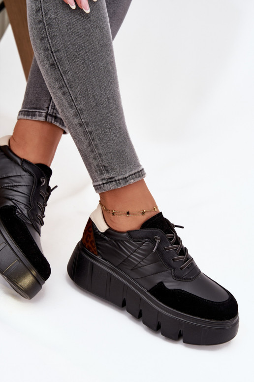 tenisky Tenisky  s platformou Vinceza 58565 Černé tenisky Tenisky  s platformou Vinceza 58565 Černé